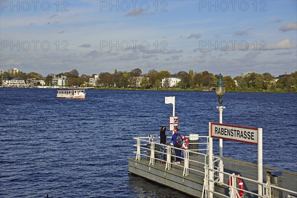 Europe, Germany, Hamburg, City, Outer Alster Lake, Rabenstrasse jetty, Europe