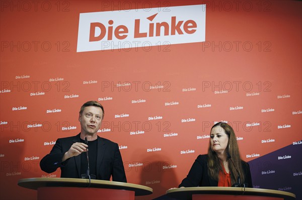 Janine Wissler, Chairwoman of the Left Party, and Martin Schirdewan, Chairman of the Left Party, at