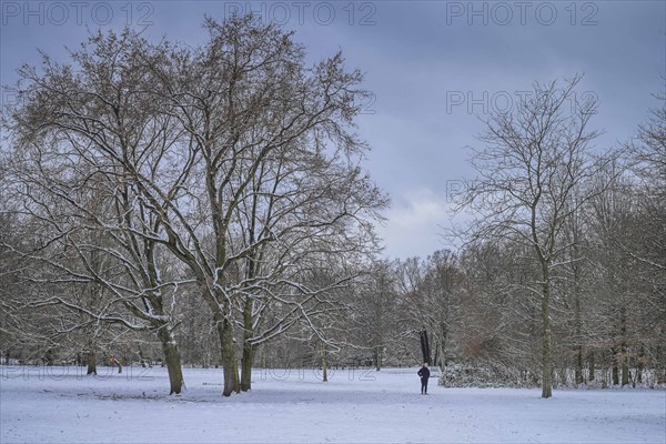 Weather feature, Winter in Charlottenburg Palace Gardens, Berlin, Germany, Europe