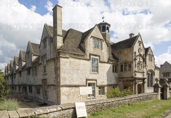 Seventeenth century school and almshouse building, Corsham, Wiltshire, England, UK