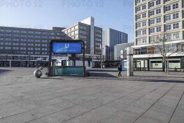 Alexanderplatz in Berlin. Where there are usually hundreds of people, there is now an eerie silence