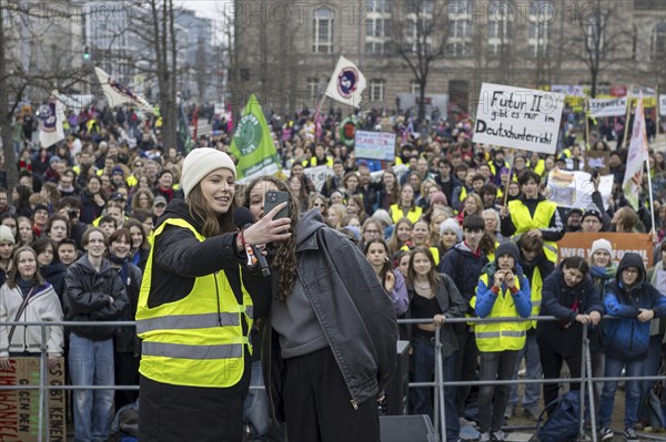 Luisa Neubauer, climate activist at Fridays for Future, together with Samira Ghandour, recorded