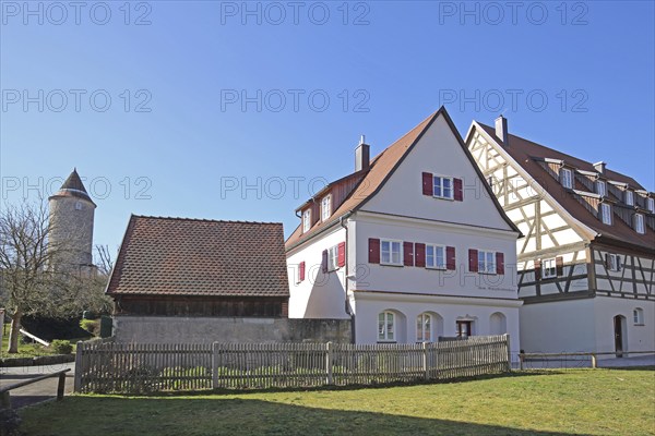 Former executioner's house and Hertle tower, Dinkelsbühl, Middle Franconia, Franconia, Bavaria,