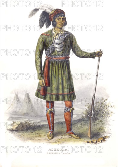 Indians, Native Americans, Asseola, chief of the Seminoles, an ethnic group of North American