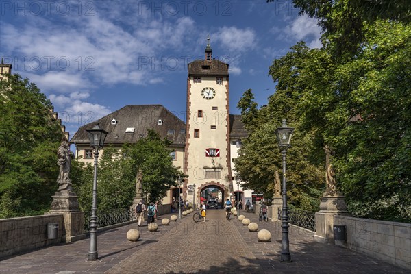 The Upper Tor or Schaffhauser Tor, landmark of the town of Waldshut-Tiengen, Baden-Württemberg,