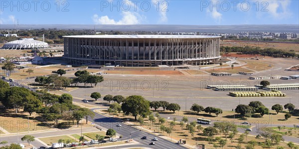 Football stadium Arena BRB Mane Garrincha, UNESCO, World Heritage Site, Brasilia, Federal district,