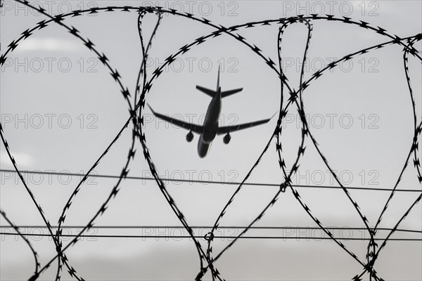 Symbolic image, deportation flights of illegal and delinquent migrants, refugees, passenger