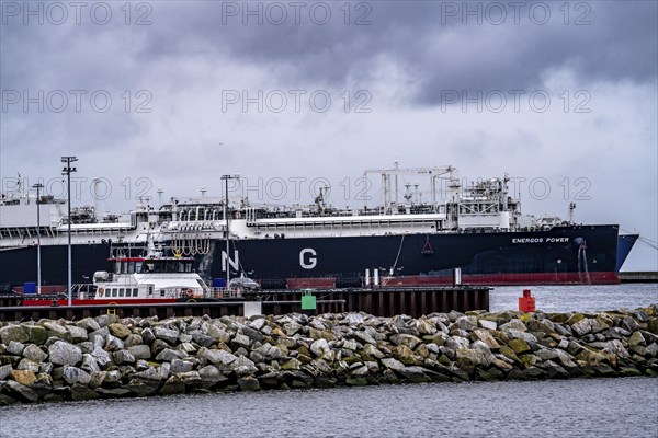 Liquefied natural gas terminal, LNG terminal in the harbour of Sassnitz-Mukran on the island of
