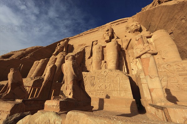 Abu Simbel, also Abu Simbal, Ebsambul or Isambul, temple of Ramses II, Upper Egypt, Egypt, Africa