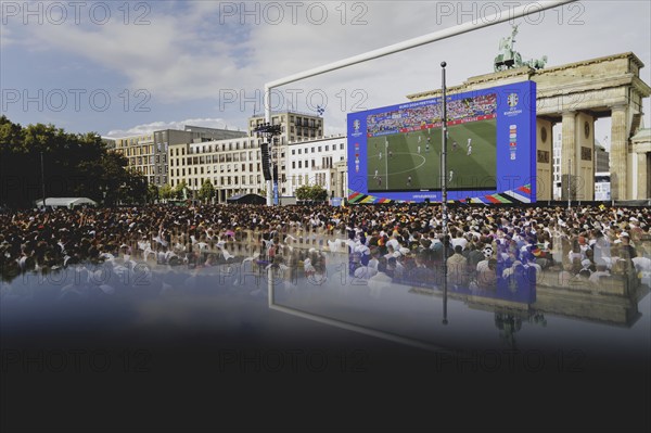 Fans react during the European Championship preliminary round match between Germany and Hungary on