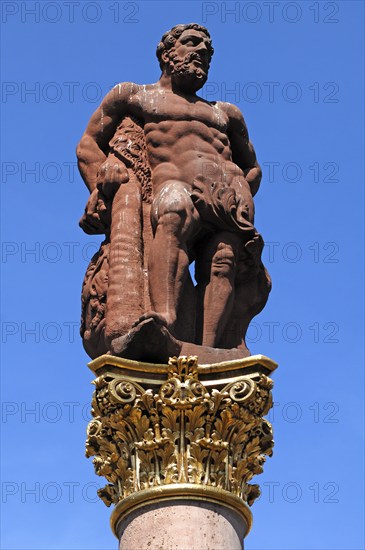Figure of the Hercules Fountain, completed in 1705-6 by the sculptor Johann Martin Laub,