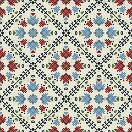 Traditional Bulgarian embroidery vector pattern