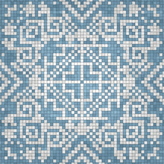 Mosaic tiles background, seamless vector pattern