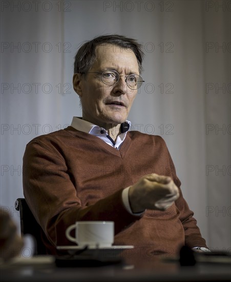 Karl Lauterbach (SPD), Federal Minister of Health, recorded during an interview at the Federal