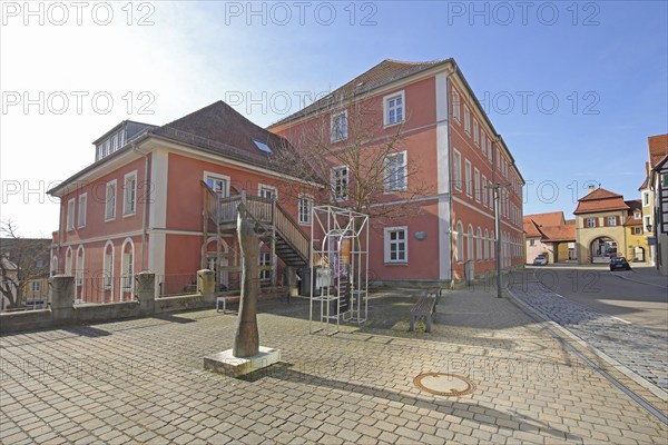 Former District Office, and Upper Gate, Feuchtwangen, Middle Franconia, Franconia, Bavaria,