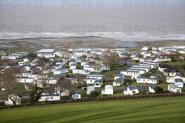Large coastal seaside caravan site at St Audries, West Quantoxhead, Somerset, England, United