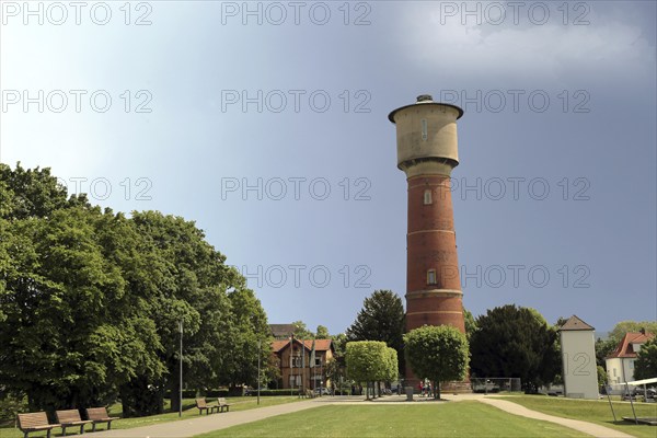 Ladenburg in the Rhine-Neckar district with its landmark, the water tower