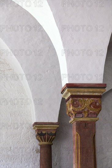 Capitals in Michaelstein Monastery, Blankenburg, Saxony-Anhalt, Germany, Europe