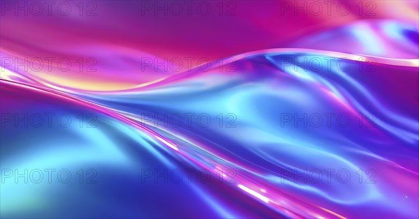 Iridescent neon background, Holographic Abstract soft pastel colors backdrop, AI generated