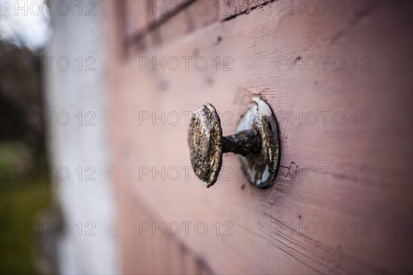 Rusty doorknob, Leoben, Styria, Austria, Europe