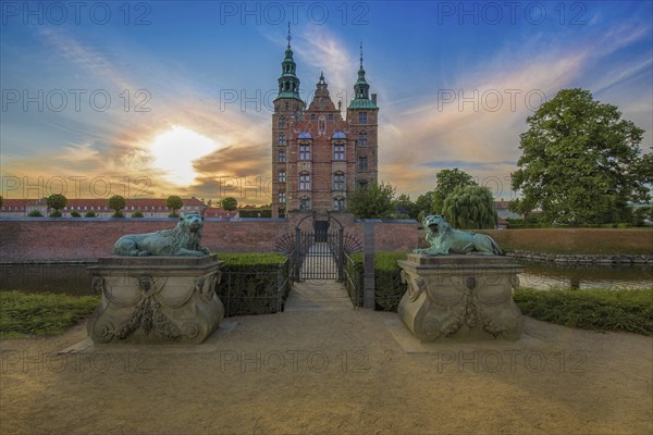 Famous Rosenborg castle, one of the most visited castles in Copenhagen