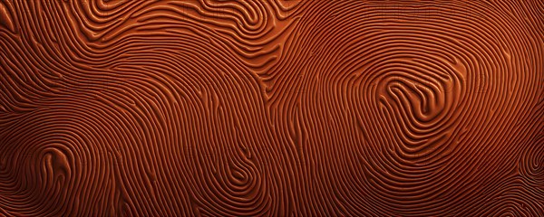 Fingerprint background dominated by swirl patterns in orange hues, AI generated