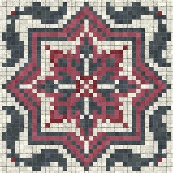 Mosaic tiles background, seamless vector pattern