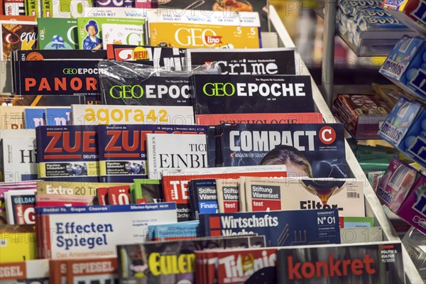 Compact, far-right German political magazine. Point of sale in a kiosk at the railway station.