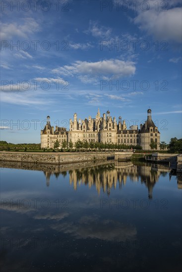 Chambord Castle, north façade, UNESCO World Heritage Site, Loire, Department Loire et Cher, Centre