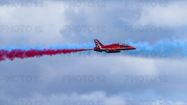 Red Arrows, Royal Air Force Aerobatic Team, Airshow 2024, Teignmouth, Devon, England, United