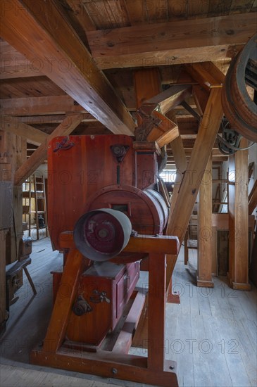 Historic grain mill in a former corn mill, Bavaria, Germany, Europe