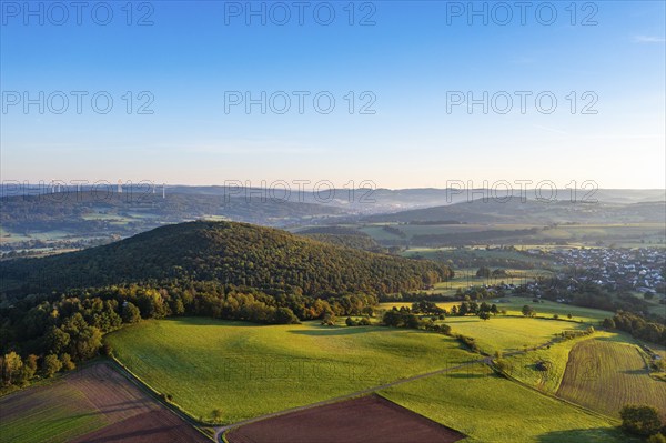 Sunrise near Steinau an der Straße, Hesse, Germany, Europe