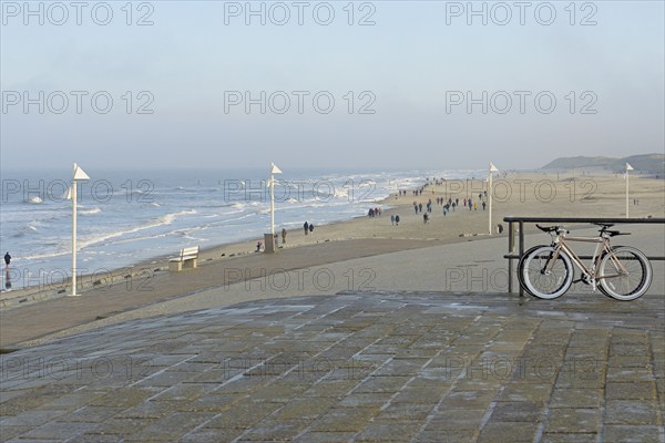 View from the promenade to the North Beach, North Sea, Norderney, East Frisian Islands, Lower