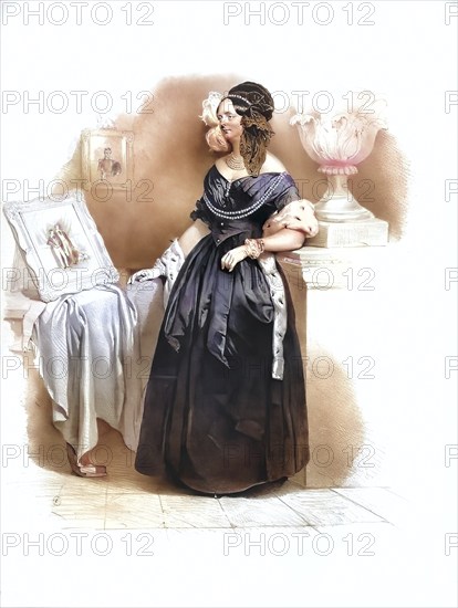Elisabeth Anna Russell, née Rawdon (+ 1874) woman of George William Russell (diplomat), Historical,