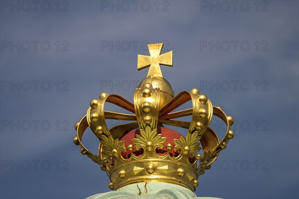 Crown on the roof of the Royal Pavilion at Nordre Toldbod in Copenhagen, Denmark, Europe