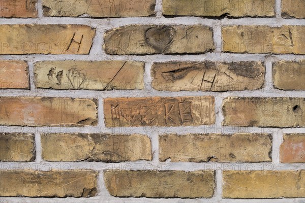 House wall, Brick wall, Brick wall, Background, Texture, Germany, Europe