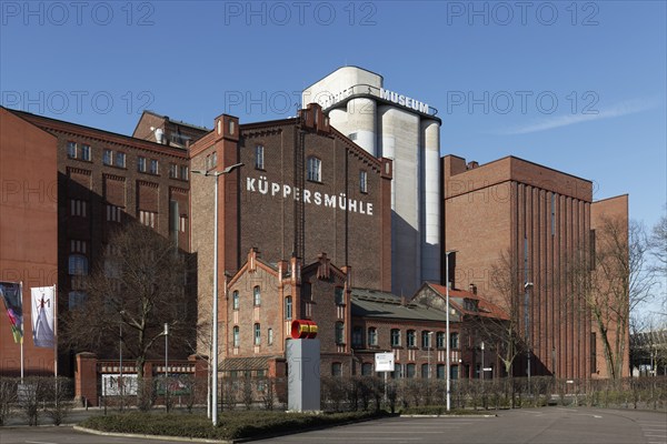 Küppersmühle Museum of Modern Art, MKM, former flour mill, Duisburg inner harbour, Duisburg, North