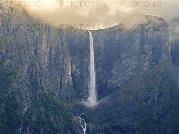 Waterfall Mardalsfossen, one of the highest norwegian waterfalls Norway