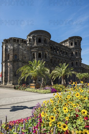 Porta Nigra, Roman city gate, UNESCO World Heritage Site, Trier, Rhineland-Palatinate, Germany,
