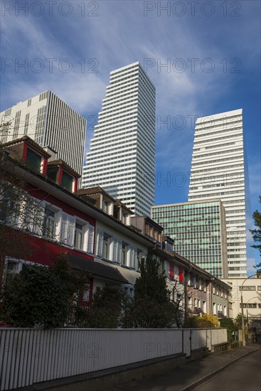Roche Towers, architects Herzog and de Meuron, Basel, Canton of Basel-Stadt, Switzerland, Europe