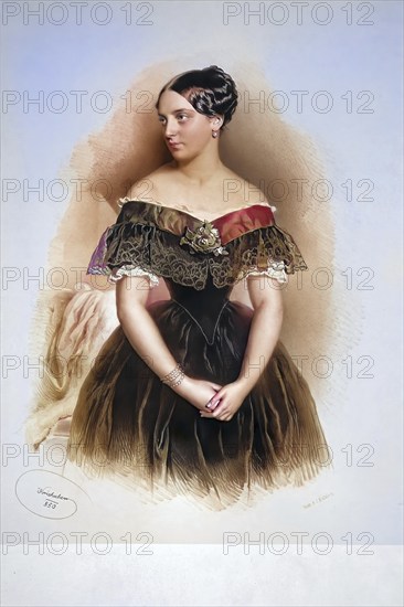 Nina Schwartz von Mohrenstern, née Bach (1828, 1913), opera singer, Historical, digitally restored