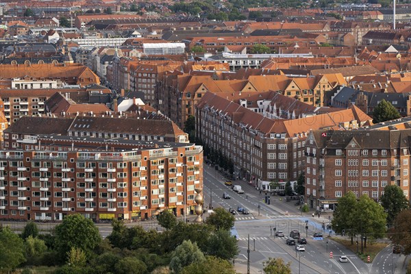 View from Vor Frelsers Kirke to Torvegade and the Amagerbro Vest neighbourhood, Copenhagen,