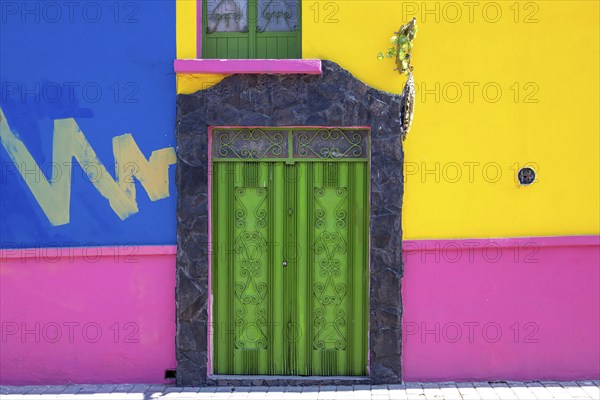 Scenic colorful colonial architecture of Cholula streets in historic center in Mexico Puebla