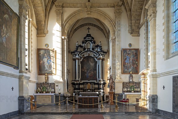 Altar in the church of Commandery of Alden Biesen, 16th-century moated castle at Rijkhoven, Bilzen,