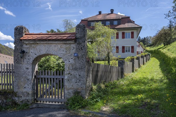 Historic villa, Egloffstein, Upper Franconia, Bavaria, Germany, Europe