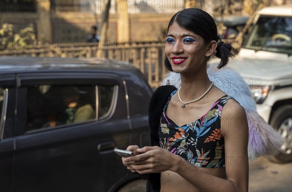 A person in Pride Parade on December 22, 2024 in Guwahati, India. Queer pride parades in India are