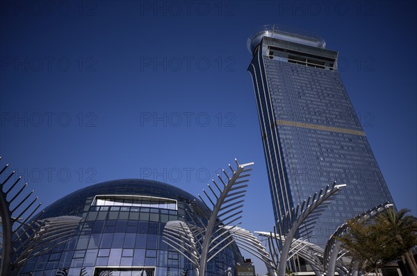 Artificial palm trees made of steel, Hotel St. Regis The Palm with viewing platform The View At The