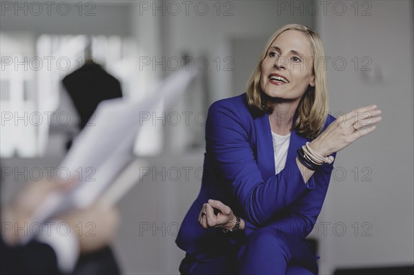 Marie-Christine Ostermann, President of the Association of Family Entrepreneurs, recorded during an