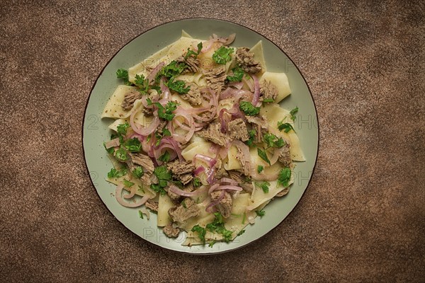 Beshbarmak, Kazakh meat, boiled meat with noodles