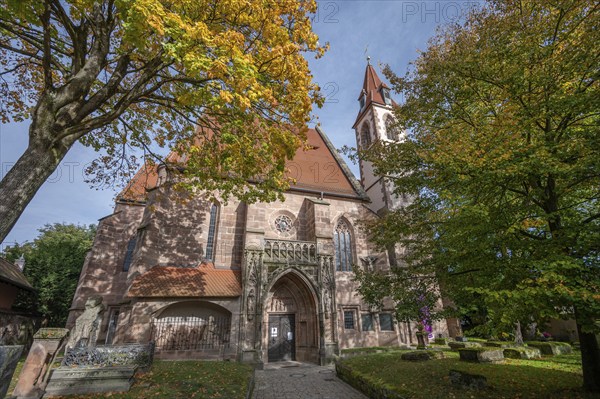 Church of St Nicholas and St Ulrich, nave built around 1400, Kirchenberg 15, Nuremberg-Mögeldorf,